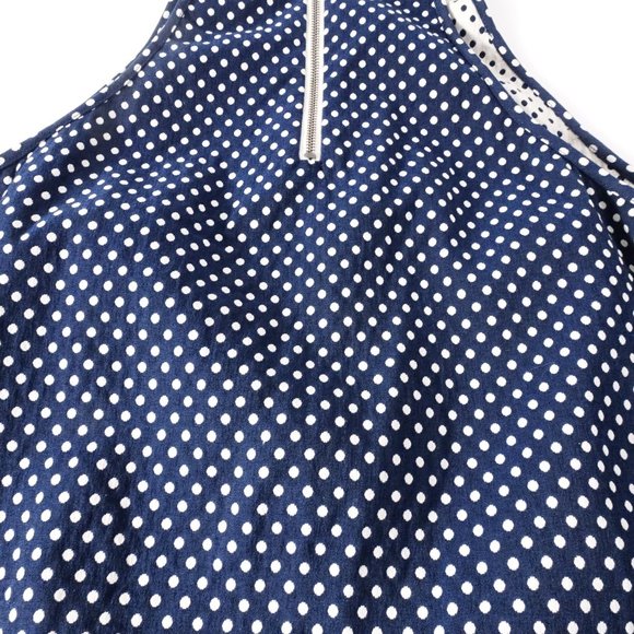 Sachin & Babi Blue White Polka Dot Net Sequin Zipper Back Tank Top XS - Picture 9 of 15